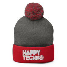 Cargar imagen en el visor de la galería, Gorro con pompón HappyTechno Color