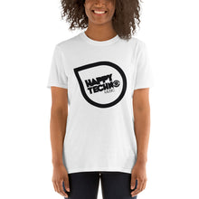 Cargar imagen en el visor de la galería, Camiseta de manga corta unisex HappyTechno Music Black