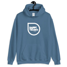 Cargar imagen en el visor de la galería, Sudadera con capucha unisex HappyTechno Music White