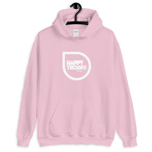 Cargar imagen en el visor de la galería, Sudadera con capucha unisex HappyTechno Music White