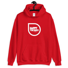 Cargar imagen en el visor de la galería, Sudadera con capucha unisex HappyTechno Music White