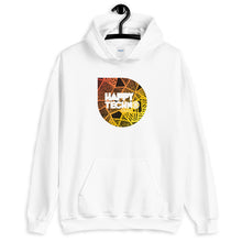 Cargar imagen en el visor de la galería, Sudadera con capucha unisex HappyTechno Music Tiger Yellow