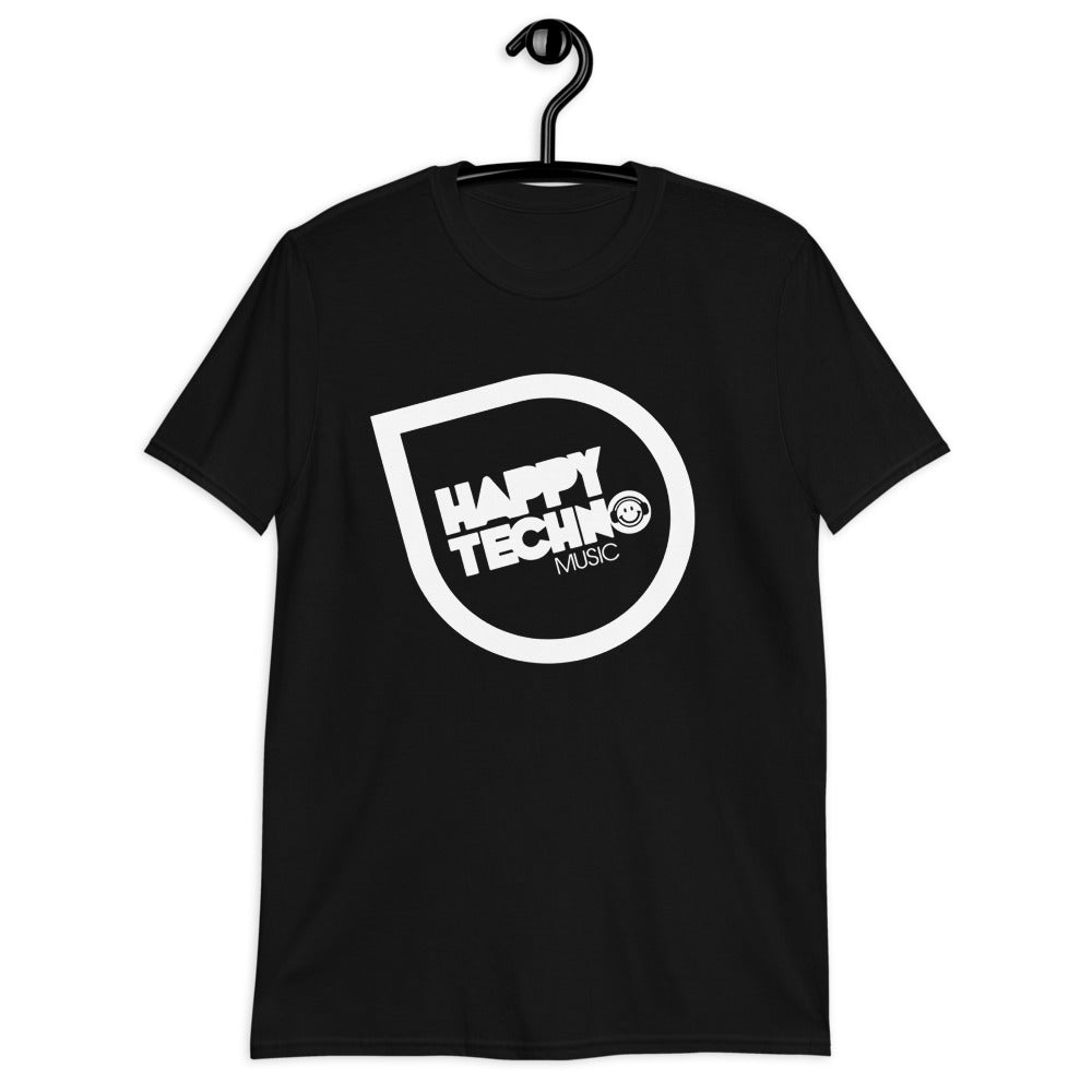 Camiseta de manga corta unisex HappyTechno Music White